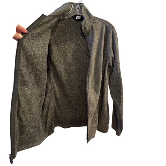 Lands' End Women's Gray Fleece Full Zip Jacket Size S Casual Pockets - Picture 9 of 11